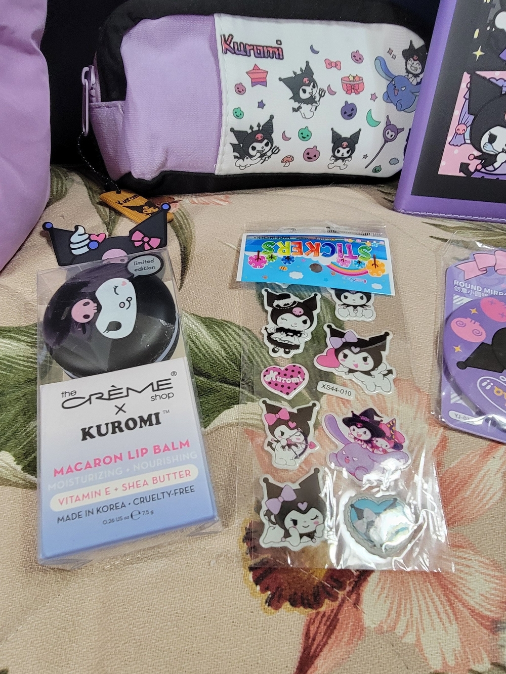 822- Sanrio Kuromi Purple Quilted Tote Bag Set - Picture 9 of 16